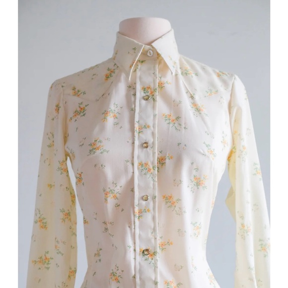 VINTAGE - 1970s Orange Blossom western shirt - size small - Picture 4 of 6